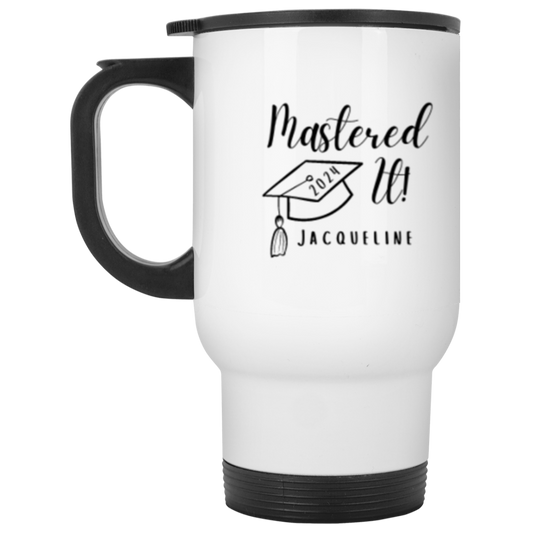 Mastered It 2024 Custom To Go Mug | Masters Degree Travel Mug | Personalized Grad Gift | Graduation Gift For Him/Her | Class Of 2024 | Master's Student Graduation Day